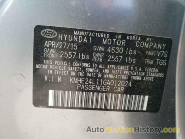 HYUNDAI SONATA HYBRID, KMHE24L11GA012024