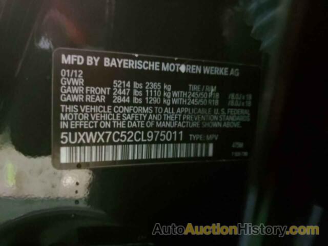 BMW X3 XDRIVE35I, 5UXWX7C52CL975011