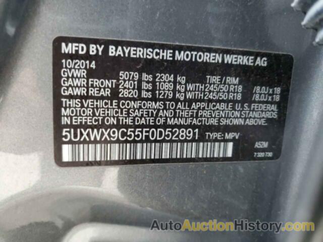 BMW X3 XDRIVE28I, 5UXWX9C55F0D52891