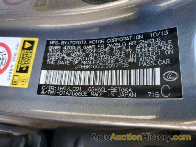 LEXUS ES350 350, JTHBK1GG5E2097105