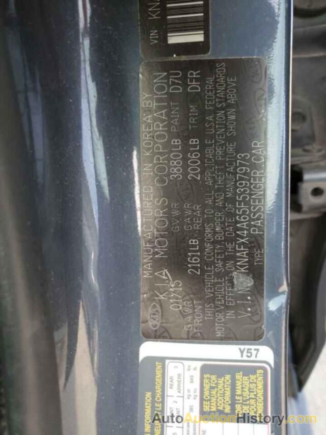 KIA FORTE LX, KNAFX4A65F5397973