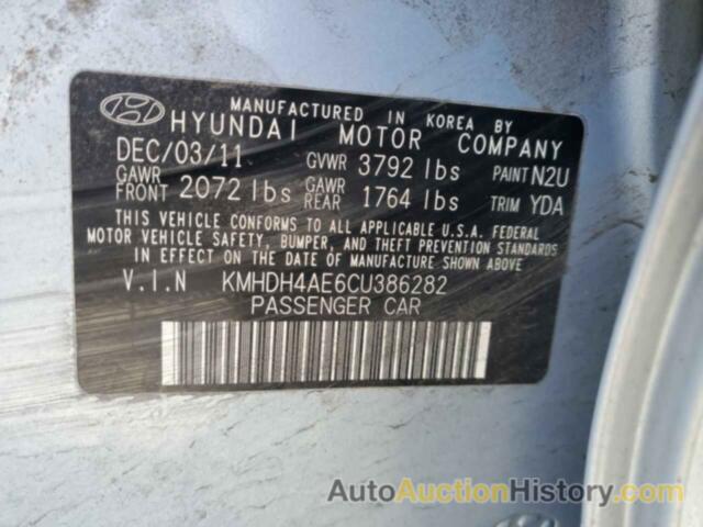 HYUNDAI ELANTRA GLS, KMHDH4AE6CU386282