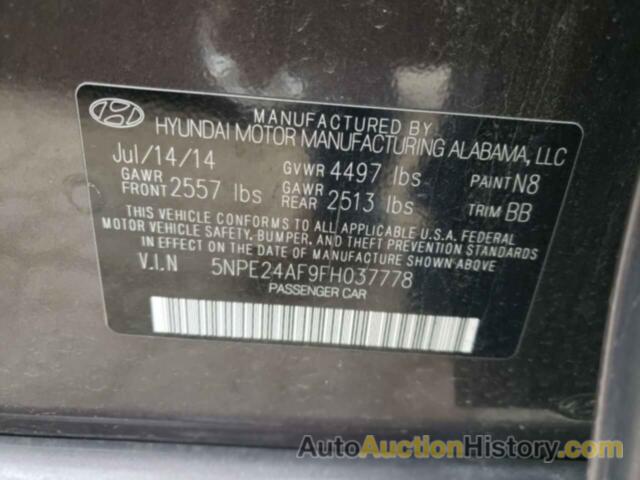 HYUNDAI SONATA SE, 5NPE24AF9FH037778