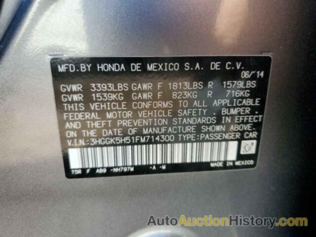 HONDA FIT LX, 3HGGK5H51FM714300