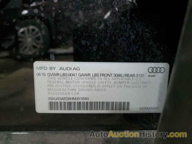 AUDI A8 L QUATTRO, WAU43AFD8HN001840