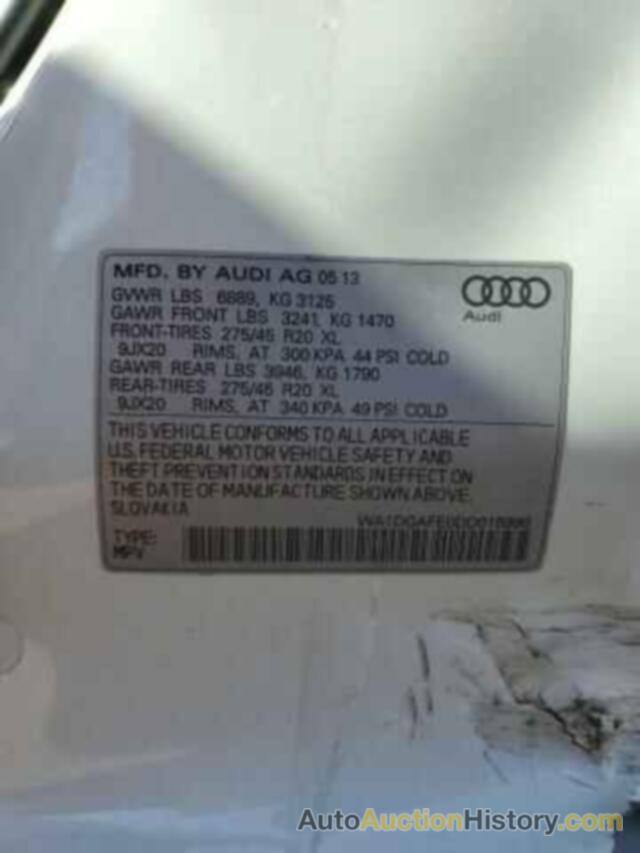 AUDI Q7 PRESTIGE, WA1DGAFE0DD016990