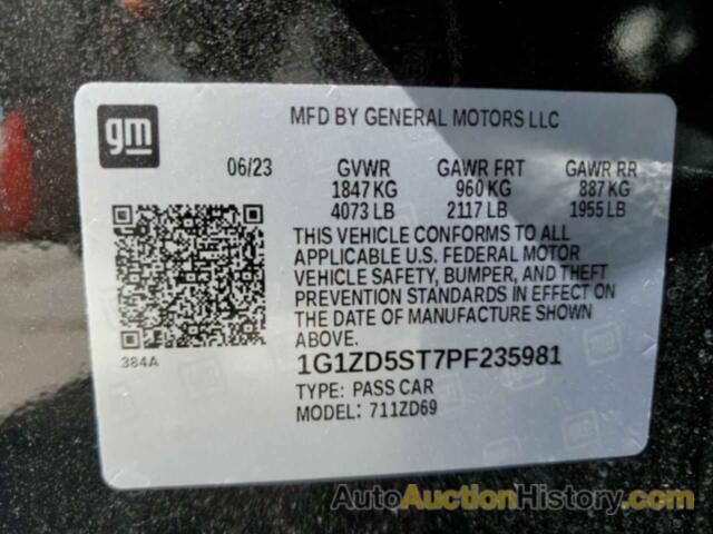 CHEVROLET MALIBU LT, 1G1ZD5ST7PF235981