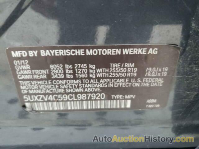 BMW X5 XDRIVE35I, 5UXZV4C59CL987920