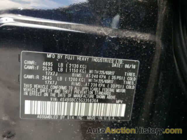 SUBARU OUTBACK 2.5I PREMIUM, 4S4BSBCC5G3358364