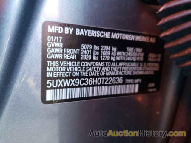 BMW X3 XDRIVE28I, 5UXWX9C36H0T22636