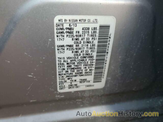 NISSAN ROGUE S, JN8AS5MT7DW030555