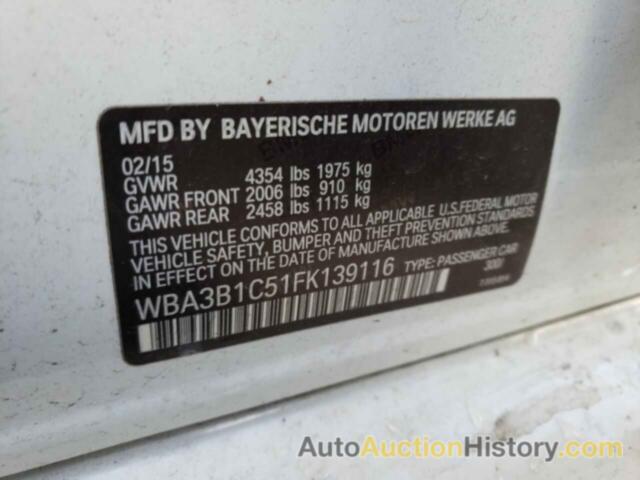BMW 3 SERIES I, WBA3B1C51FK139116