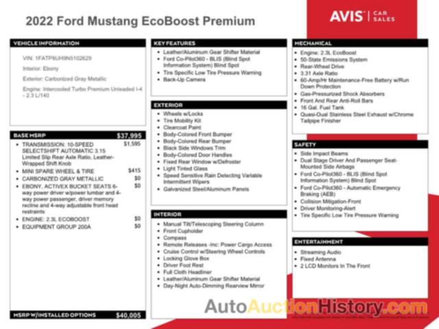 FORD ALL Models, 1FATP8UH9N5102629