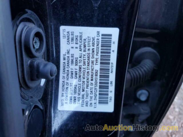 HONDA CIVIC LX, 2HGFC2F53GH518062