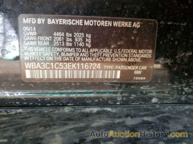 BMW 3 SERIES I SULEV, WBA3C1C53EK116724