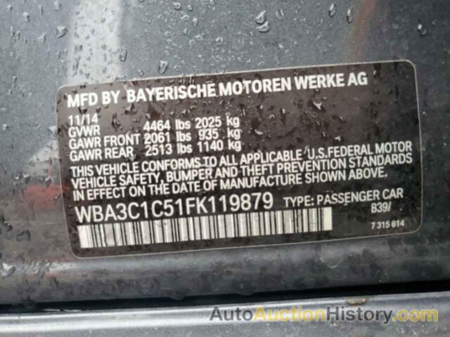 BMW 3 SERIES I SULEV, WBA3C1C51FK119879