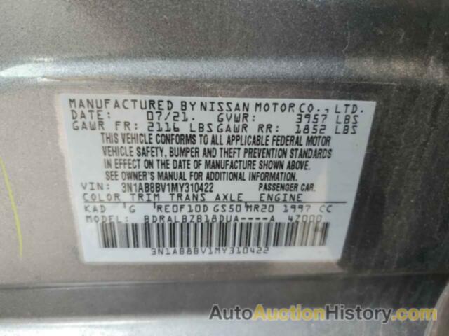 NISSAN SENTRA S, 3N1AB8BV1MY310422