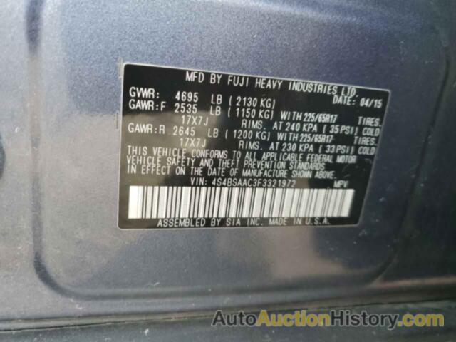 SUBARU OUTBACK 2.5I, 4S4BSAAC3F3321972