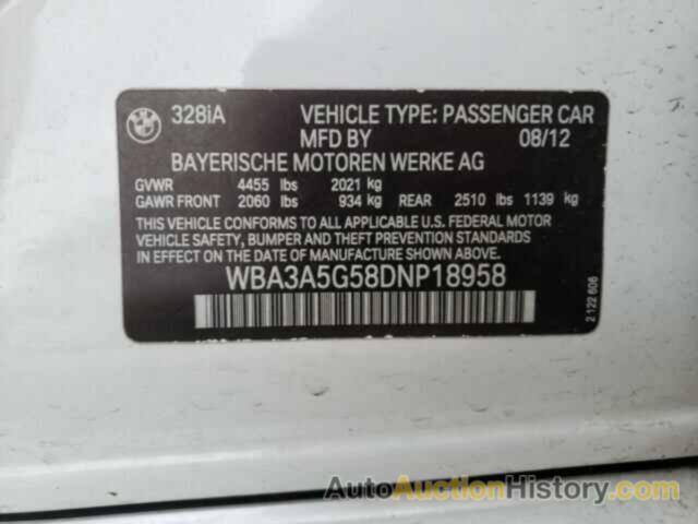 BMW 3 SERIES I, WBA3A5G58DNP18958