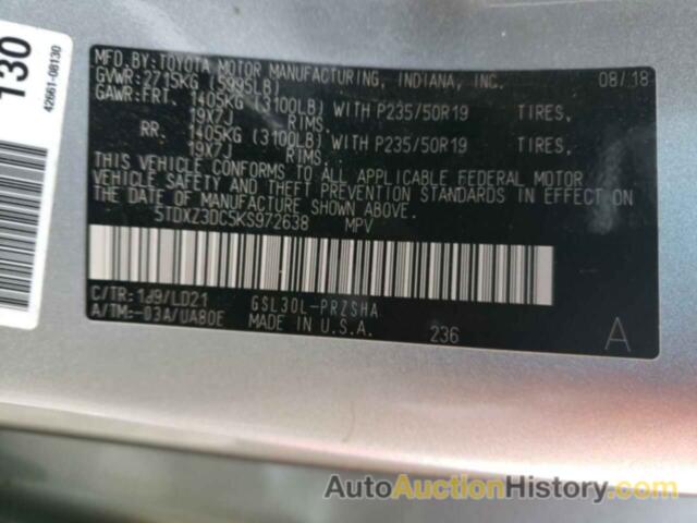 TOYOTA SIENNA SE, 5TDXZ3DC5KS972638