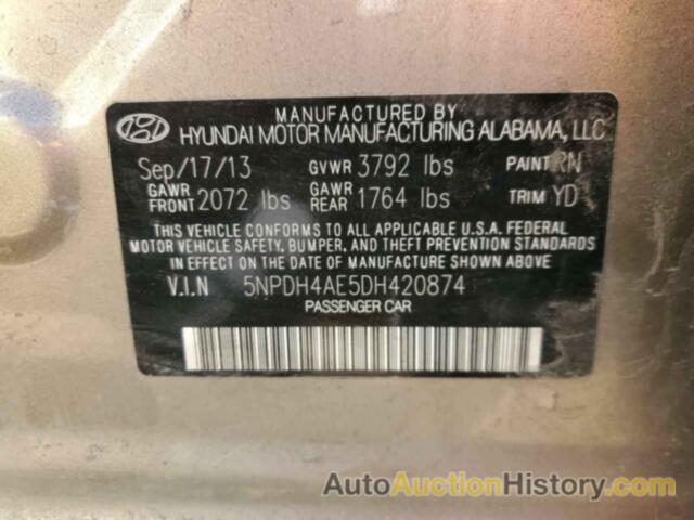 HYUNDAI ELANTRA GLS, 5NPDH4AE5DH420874