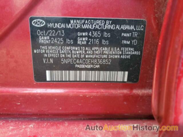 HYUNDAI SONATA SE, 5NPEC4AC0EH836852