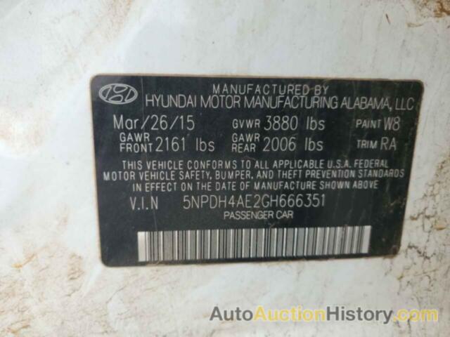 HYUNDAI ELANTRA SE, 5NPDH4AE2GH666351