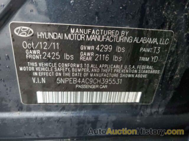 HYUNDAI SONATA GLS, 5NPEB4AC9CH395531