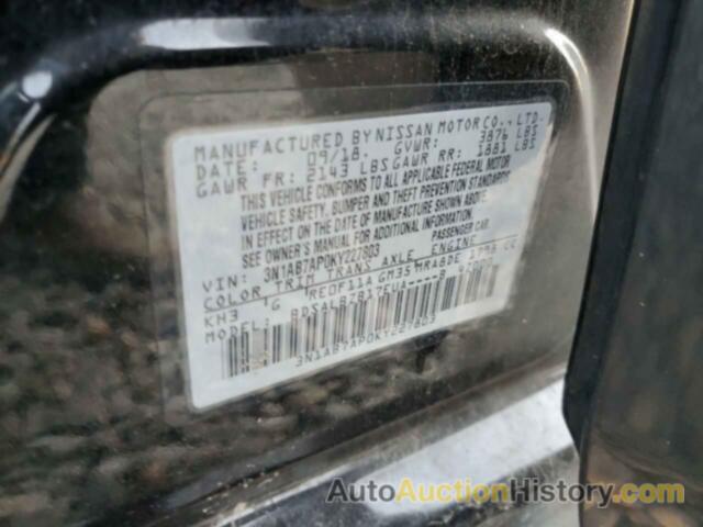 NISSAN SENTRA S, 3N1AB7AP0KY227803