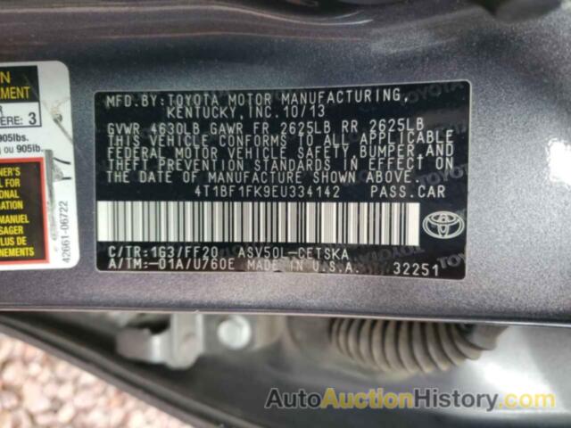 TOYOTA CAMRY L, 4T1BF1FK9EU334142