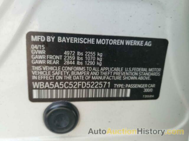 BMW 5 SERIES I, WBA5A5C52FD522571