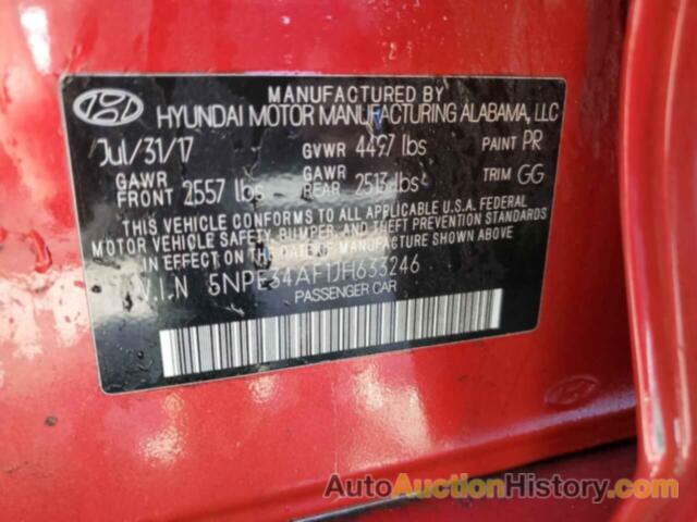 HYUNDAI SONATA SPORT, 5NPE34AF1JH633246