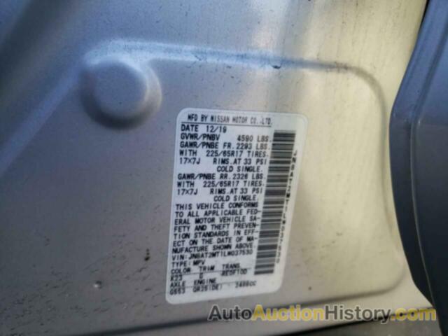 NISSAN ROGUE S, JN8AT2MT1LW037530