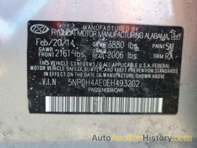 HYUNDAI ELANTRA SE, 5NPDH4AE0EH493202