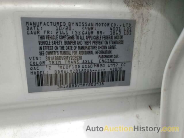 NISSAN SENTRA SR, 3N1AB8DV9MY203938