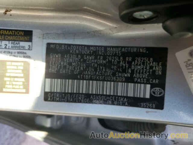 TOYOTA CAMRY LE, 4T1BF1FK6FU036309