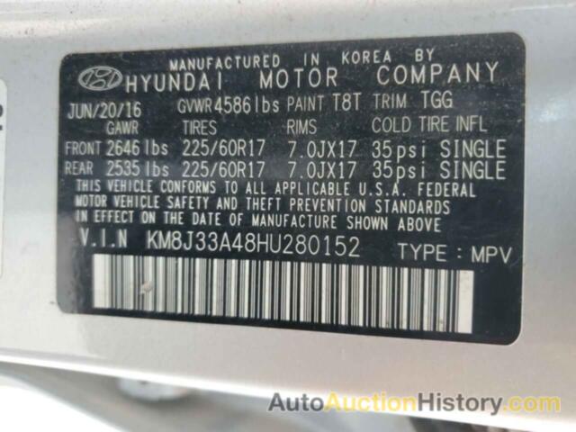 HYUNDAI TUCSON LIMITED, KM8J33A48HU280152