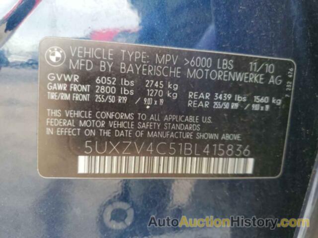 BMW X5 XDRIVE35I, 5UXZV4C51BL415836