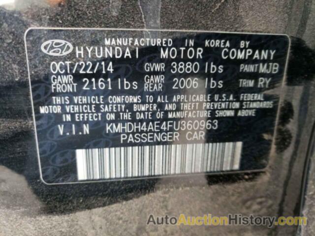 HYUNDAI ELANTRA SE, KMHDH4AE4FU360963