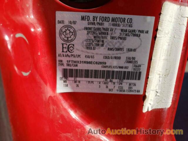 FORD F350 SRW SUPER DUTY, 1FTWX31R98EC62859