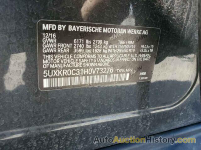 BMW X5 XDRIVE35I, 5UXKR0C31H0V73276