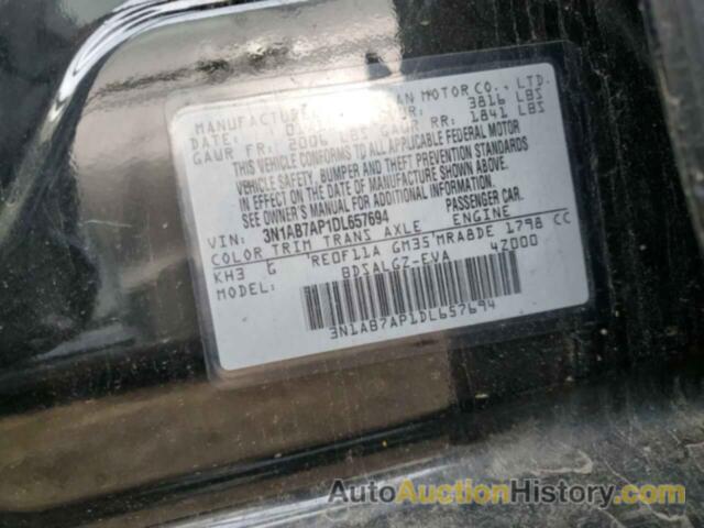 NISSAN SENTRA S, 3N1AB7AP1DL657694