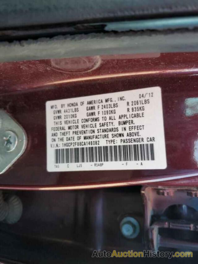 HONDA ACCORD EXL, 1HGCP2F88CA146082