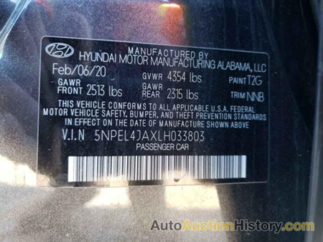 HYUNDAI SONATA SEL, 5NPEL4JAXLH033803