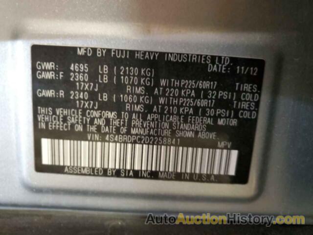 SUBARU OUTBACK 3.6R LIMITED, 4S4BRDPC2D2258841