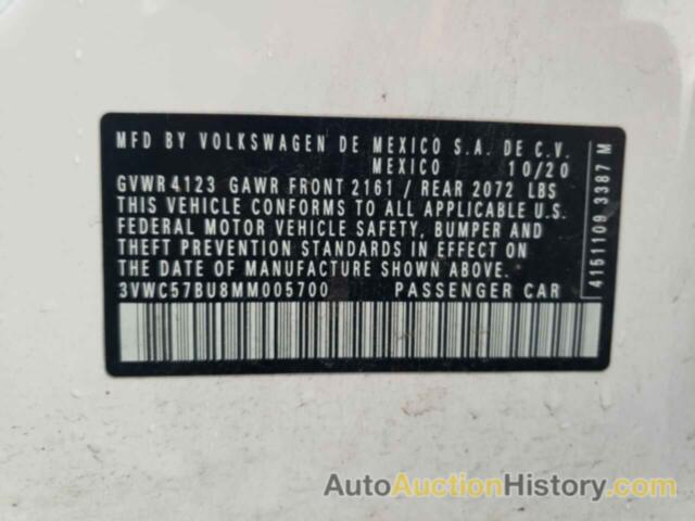 VOLKSWAGEN JETTA S, 3VWC57BU8MM005700