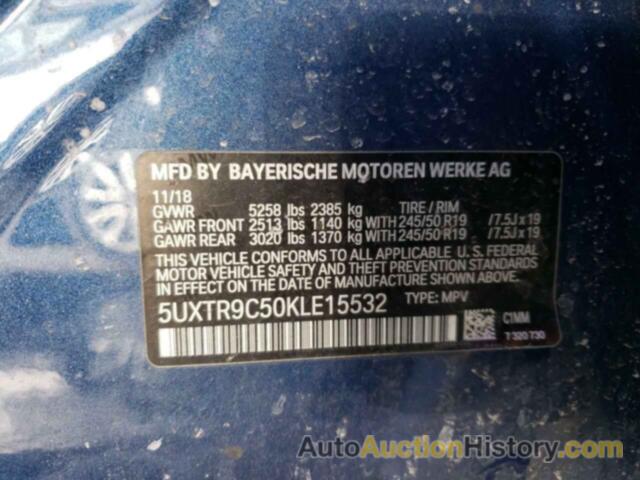 BMW X3 XDRIVE30I, 5UXTR9C50KLE15532