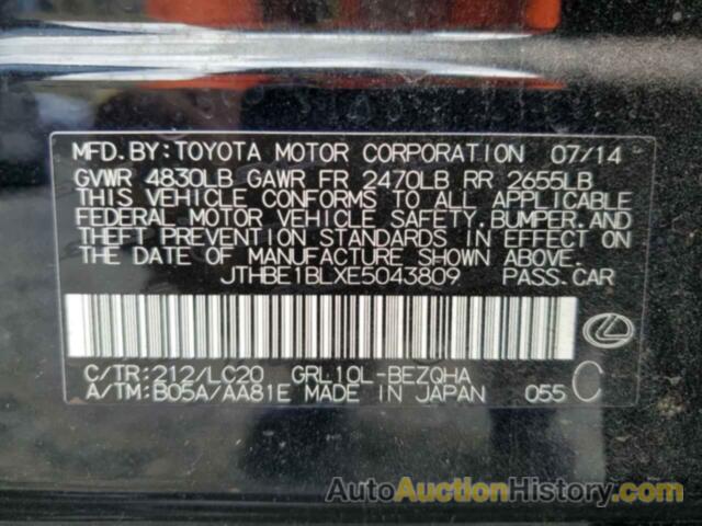 LEXUS GS350 350, JTHBE1BLXE5043809