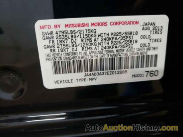 MITSUBISHI OUTLANDER SE, JA4AD3A37EZ012985