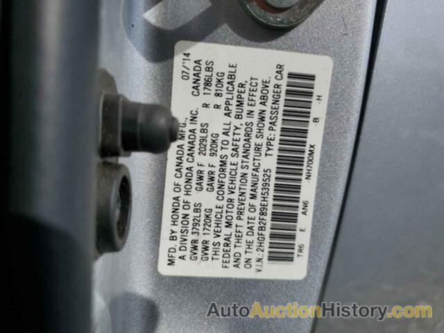 HONDA CIVIC EX, 2HGFB2F89EH539525